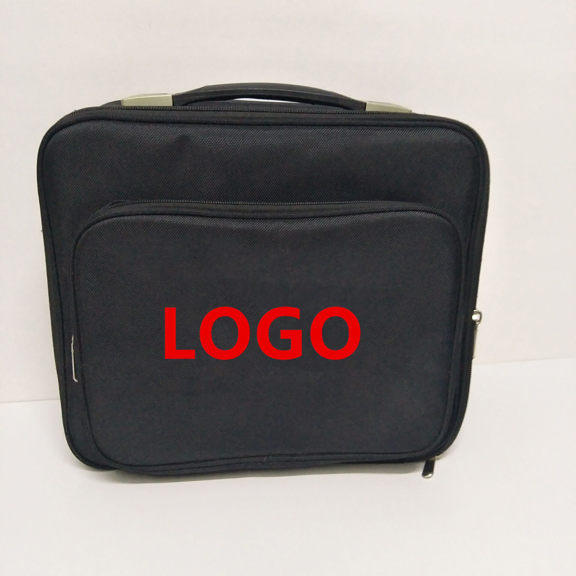 厂家跨境仪器包外贸手提肩背两用工具包黑色牛津布包装包加贴LOOG