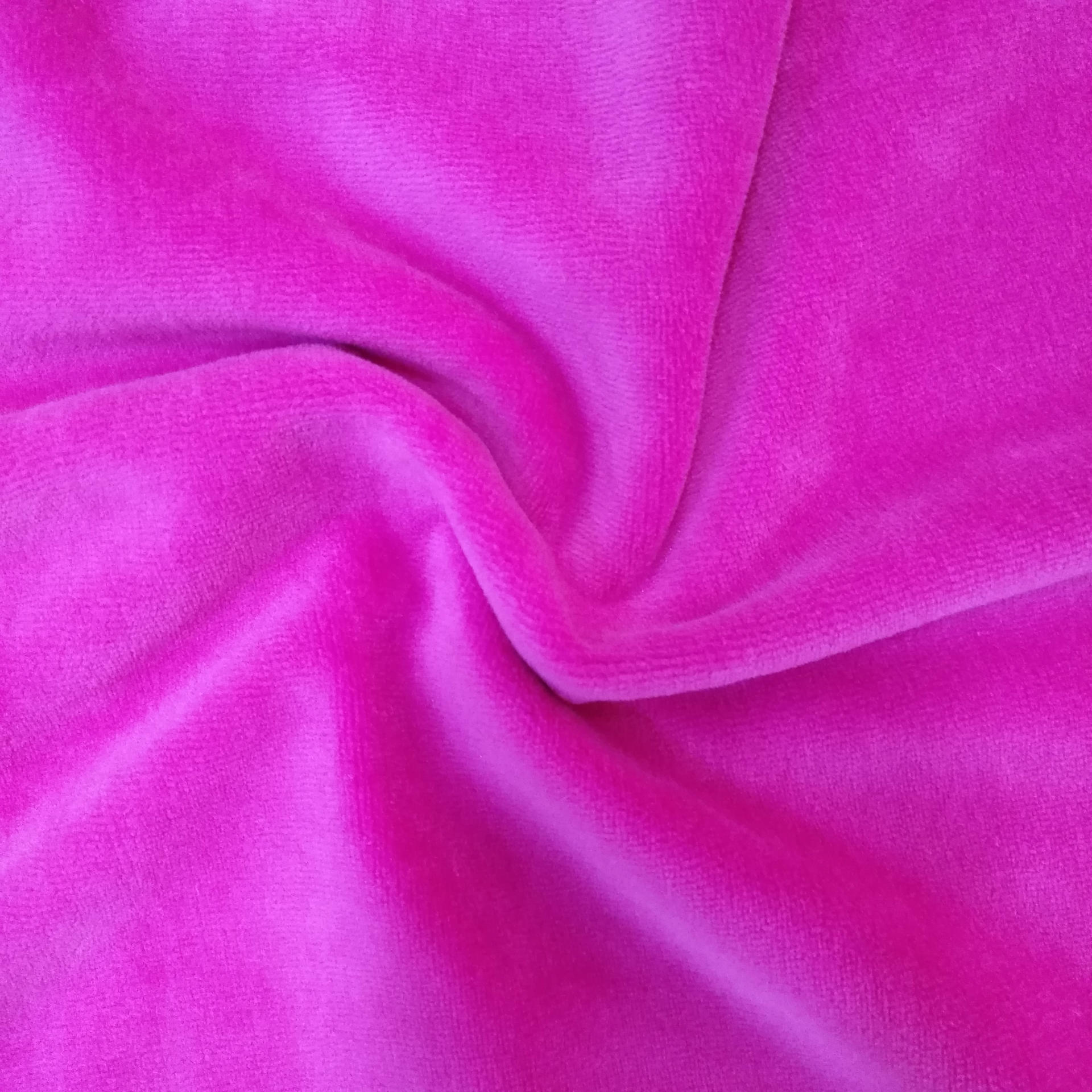 现货 加厚棉天鹅绒 针织童装用料 运动卫衣套装面料