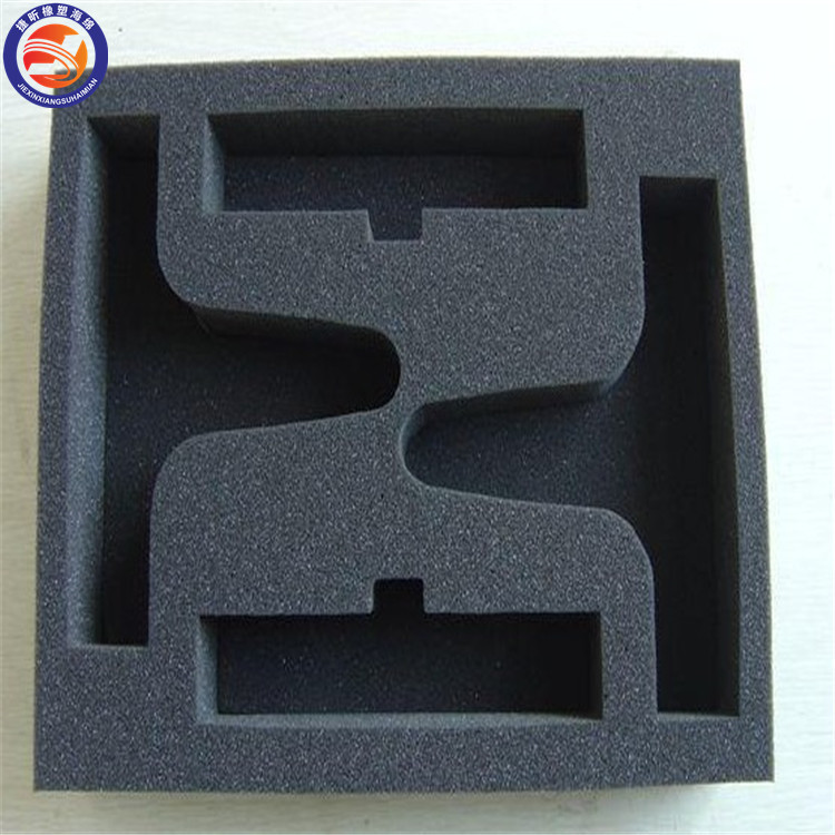 智能机器人海绵包装盒固定内衬 防静电黑色XPE减震保护棉托盘