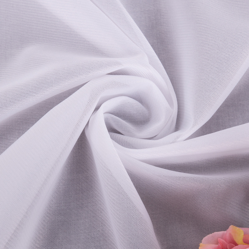 厂家现货 白色密经编网布 染色网眼布 时装睡衣内衣服装面料