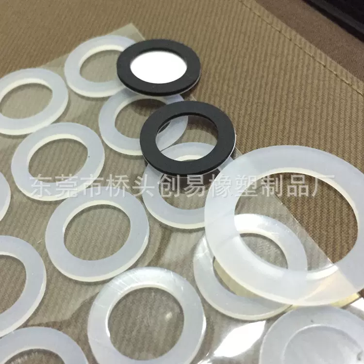 FDA透明硅胶垫片螺丝防水密封垫圈耐高温透明瓶盖硅胶平垫片