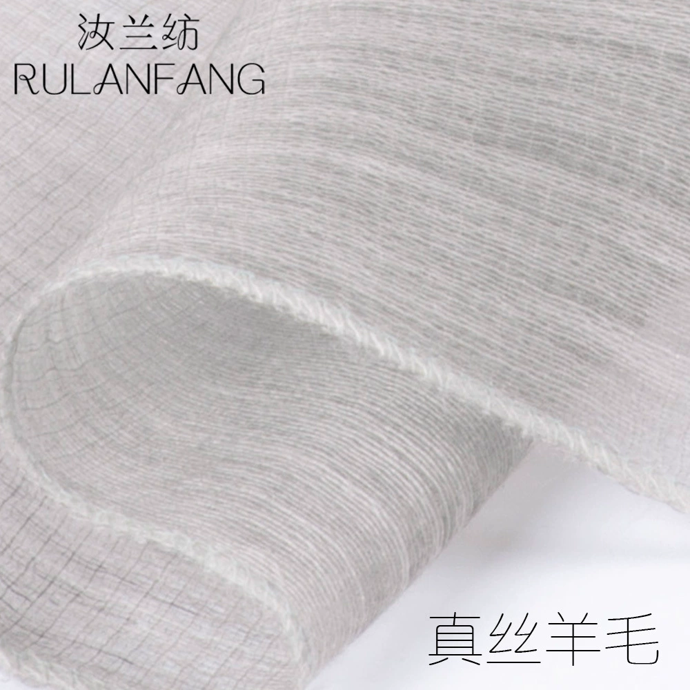 汝兰纺 Colored woolen silk autumn thin scarf, cloak