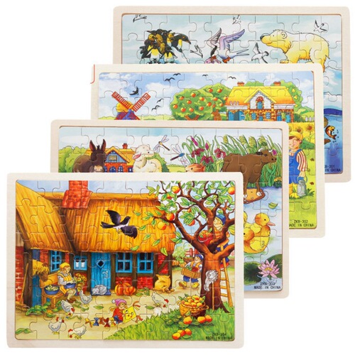 Wooden balls 60-piece wooden puzzle baby building blocks intellectual toys 3-4-5-6-8 years old and above