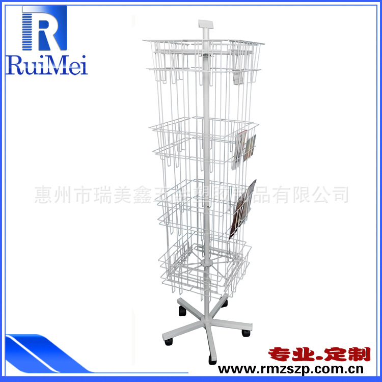 加工生产金属旋转卡片展示架面膜CD收纳架装饰促销展览货架可批发