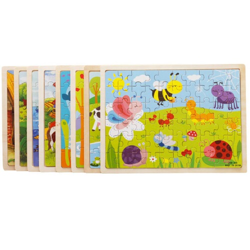 Wooden balls 60-piece wooden puzzle baby building blocks intellectual toys 3-4-5-6-8 years old and above
