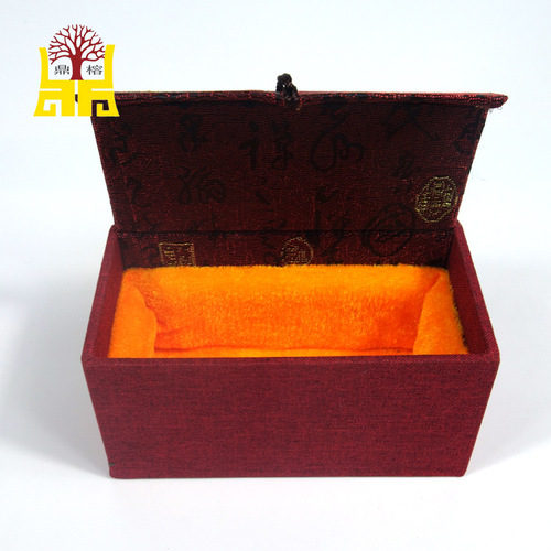 Ancient style literary toy walnut box storage box linen tassel pattern brocade box jewelry necklace jewelry literary toy box wholesale