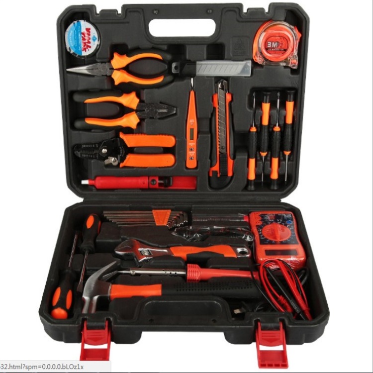 厂家供应家用五金套装工具 电工汽车维修工具箱37件套