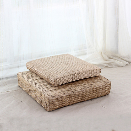Wholesale manufacturer tatami grass woven cushion for meditation, balcony yoga, Zen practice, and prayer