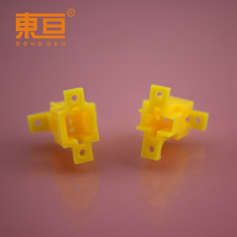 D2010172AB黄 鼎插头 双插件 塑料连接件 玩具配件 科技模型零件