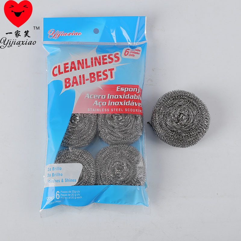 Cepillo de bola de alambre de acero inoxidable olla no escoria descontaminación limpieza de la cocina del hogar necesidades diarias suministro de fábrica suministro al por mayor
