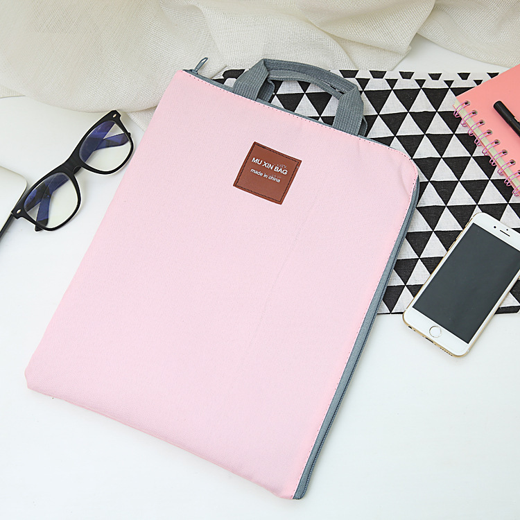 Office A4 file bag student portable iPad tablet computer bag multi-layer men's and women's Oxford canvas briefcase Office A4 file bag student portable iPad tablet computer bag multi-layer men's and women's Oxford canvas briefcase