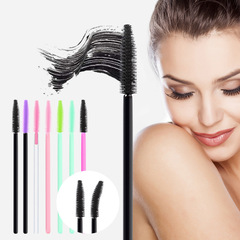 Wholesale disposable eyelash brush curling eyelash wand portable tower-shaped colorful silicone brush head silicone eyelash brush