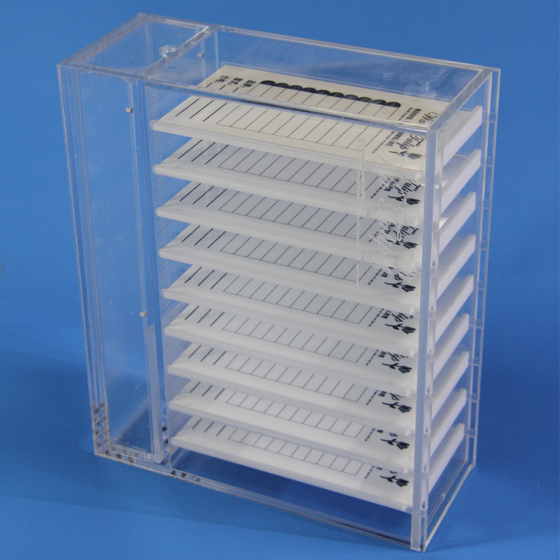 化妆品包装盒亚克力化妆品架可转动透明展示盒高档商品展览盒