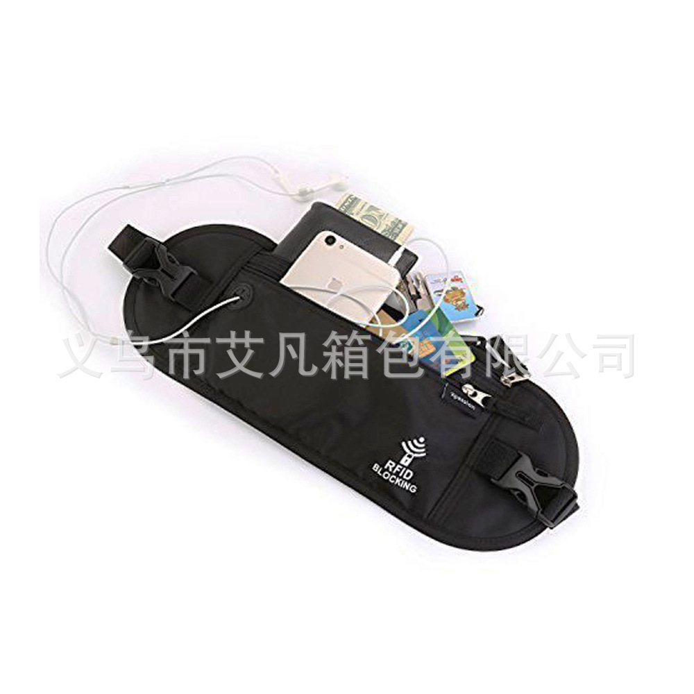 Travel ultra thin invisible universal sports belt bag for traveling