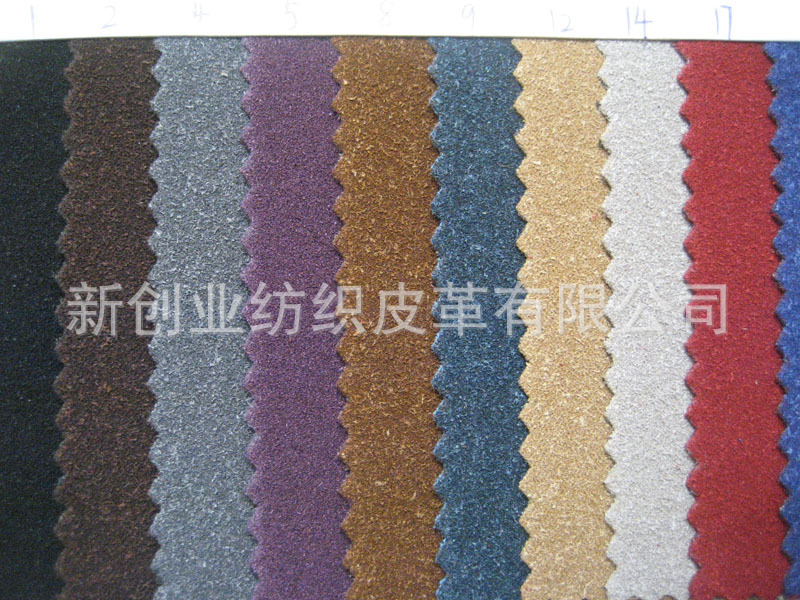 【厂家直销】皮绒/鹿皮绒/加密皮绒特殊工艺布料烫压布料碎皮绒