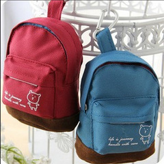 Factory direct sales Korean stationery Cute bear Oxford cloth mini school bag creative wallet key bag