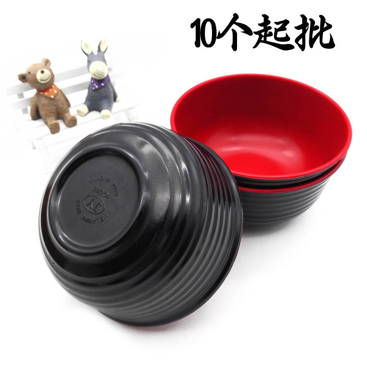 D2441 5 # doble color tazón rojo y negro doble color tazón de melamina imitación porcelana vajilla Yiwu 2 yuanes tienda binaria