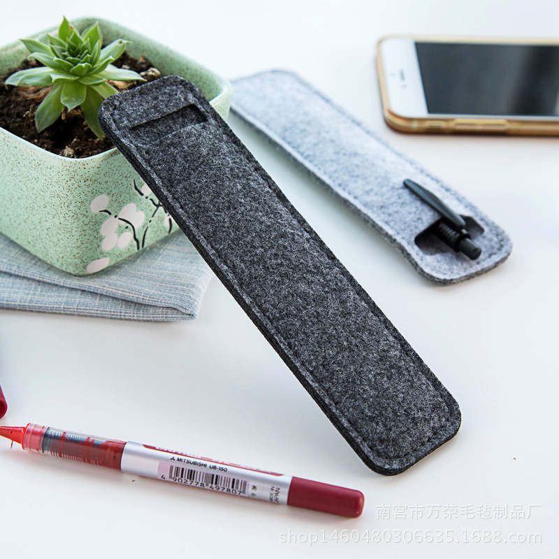 跨境毛毡笔套创意礼品笔袋钢笔签字笔保护笔套批发毛毡笔袋