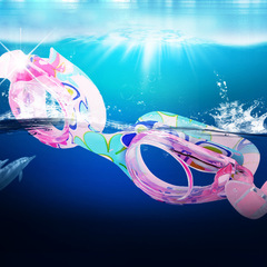 Beverlykids Children's Swim Goggles with High Definition Waterproof Anti-Fog Large Frame Swimming Glasses