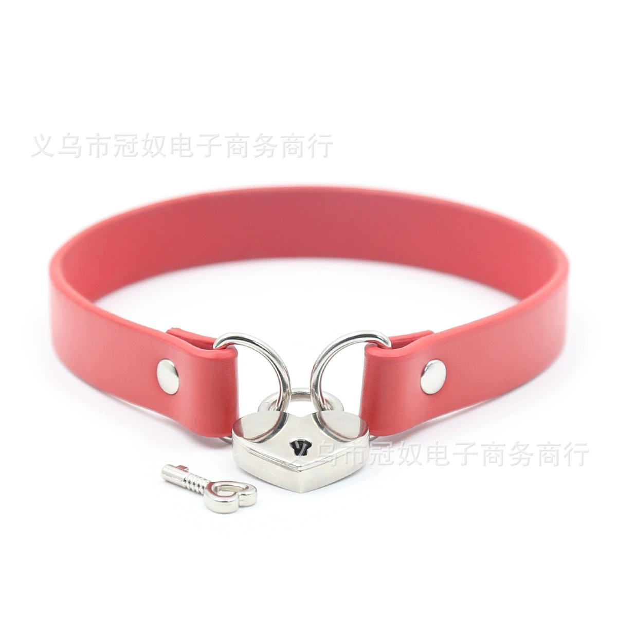 2017 Multicolor Leather Neck Collar with Heart Shape Lock Neck Collar Alternative Training Punk Accessories for Women Wholesale Tease
