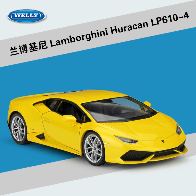 Welly1: 24Huracan LP610-4 спортивная модель автомобиля из сплава, готовая игрушка-муляж