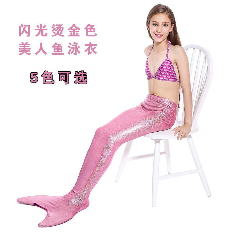 Spot a generation of 6 to 14 years old children mermaid bronzing fashion swimsuit foreign trade manufacturers