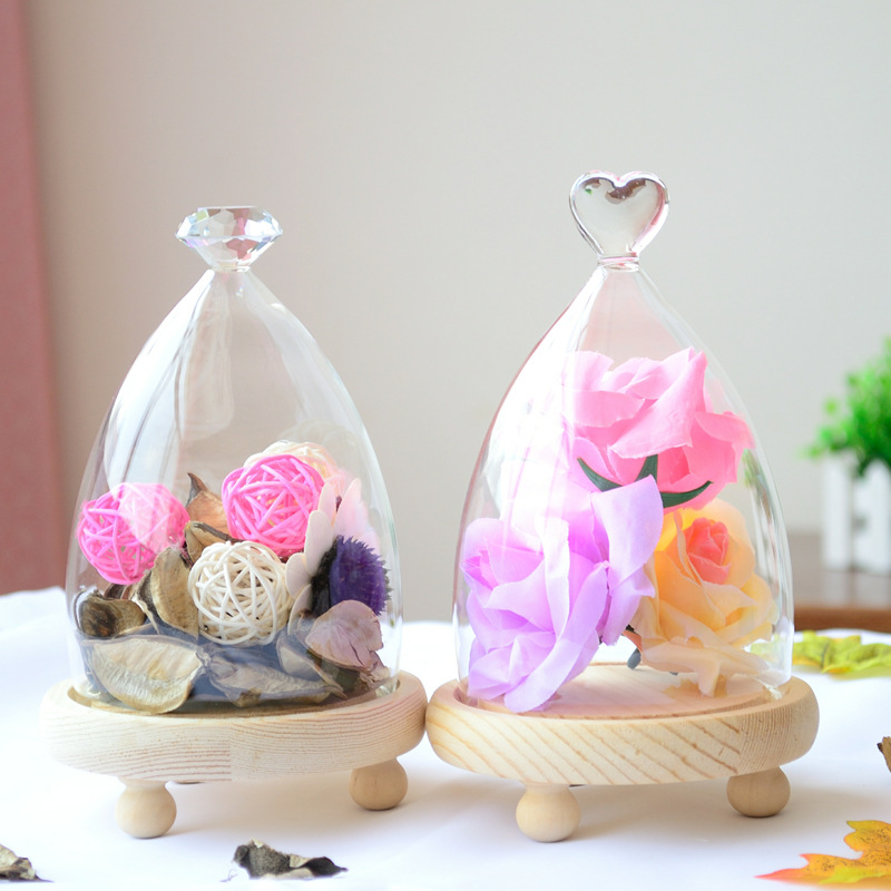 Eternal Flower Love Glass Cover Flower Blossom Glass Cake Cake Glass…