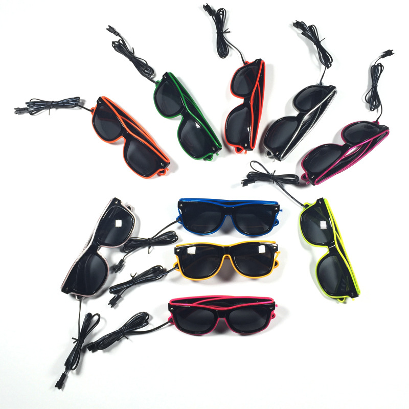 Nueva fiesta exótica fluorescente LED gafas luminosas LED gafas de luz fría nueva bola gafas de sol luminosas