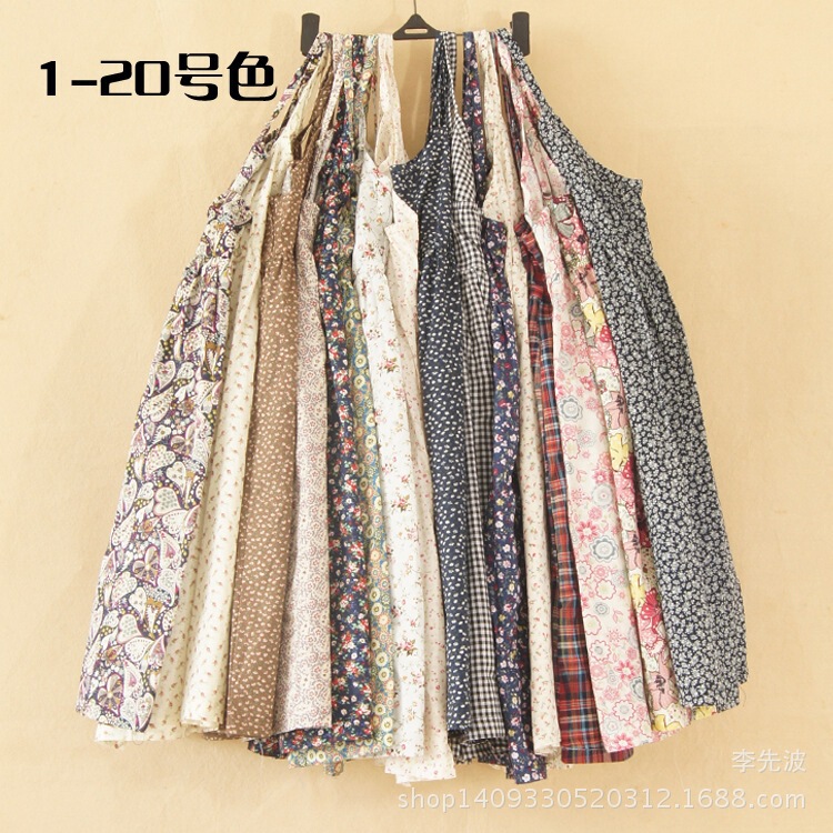 Wholesale Japanese and Korean Foreign Trade Women's Summer Sling Base Skirt Floral Dress Women's Pregnant Women's Skirt