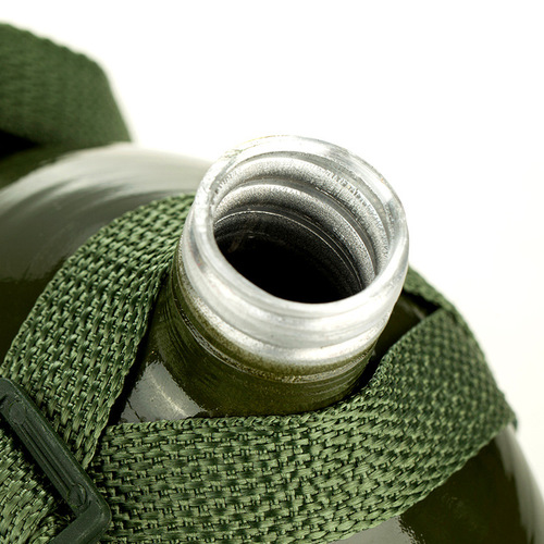 Old-fashioned aluminum kettle, thickened strap kettle, 87 kettle, labor insurance, military training, outdoor sports, large capacity, convenient military green aluminum kettle