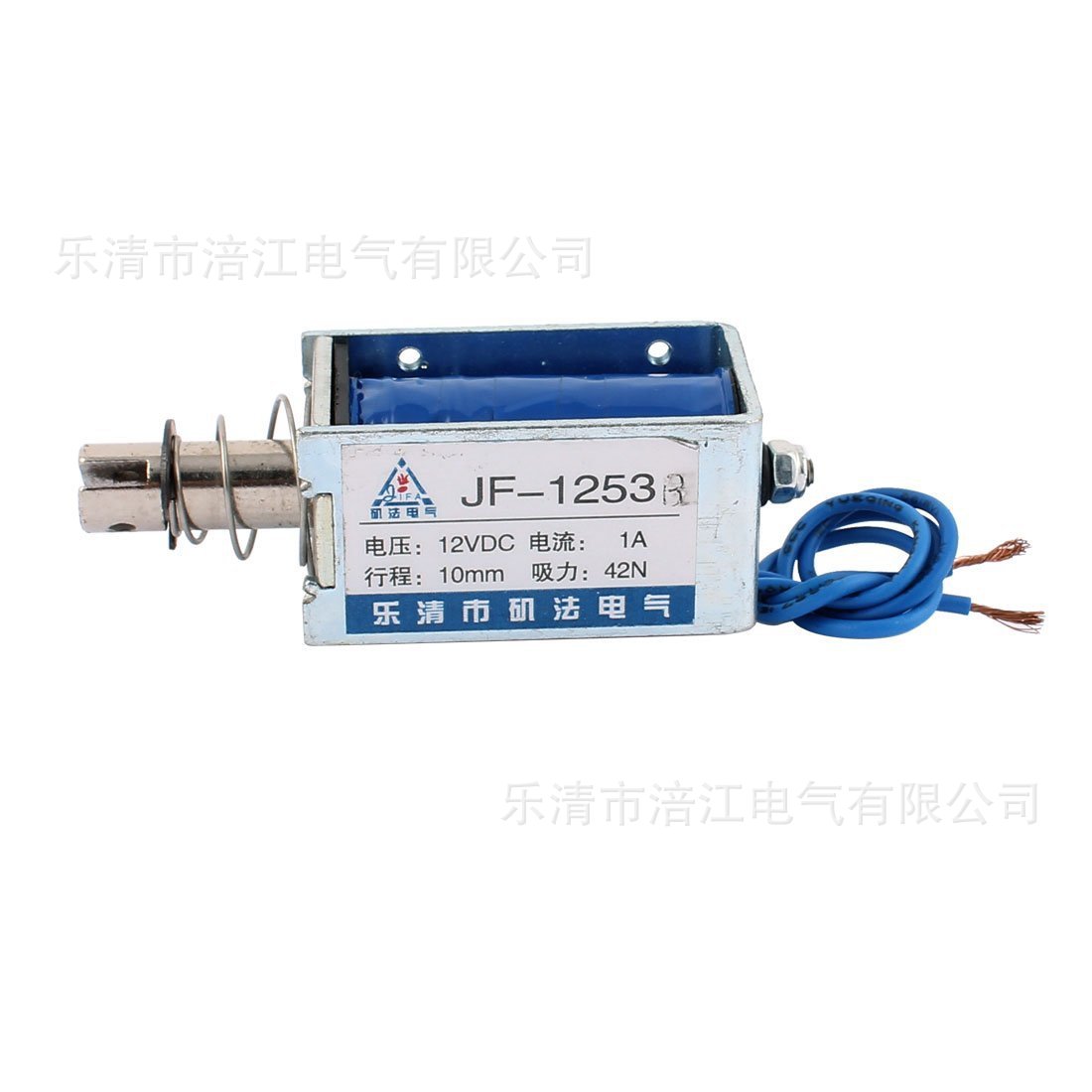 推拉式直流电磁铁JF-1253B电压12V24V行程10mm 吸力42N 电流450mA