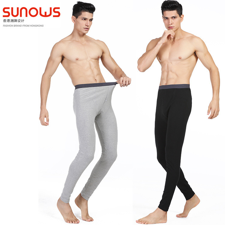 New Men's Single Autumn Pants Cotton Slim-fit Elastic Warm Fashion Leggings Men's Gift Wholesale Pants