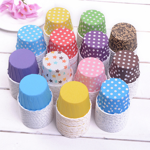 100 cup cake packaging high temperature resistant coated roll cup muffin cup medium baking mold