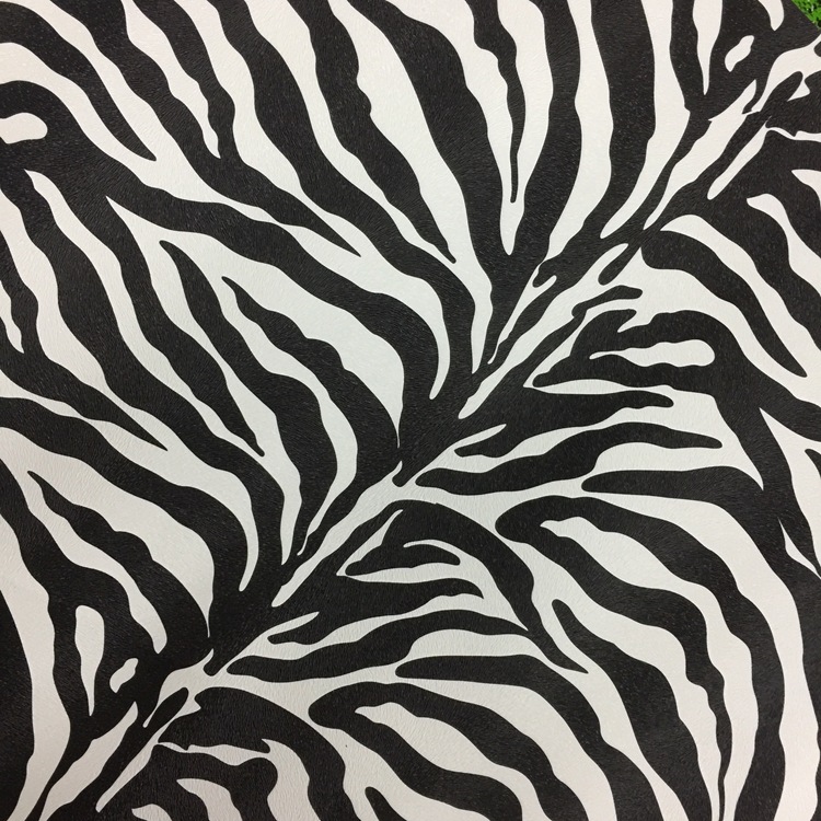 斑马纹PVC人造革0.8起毛布底电子产品装饰革面料 厂家现货