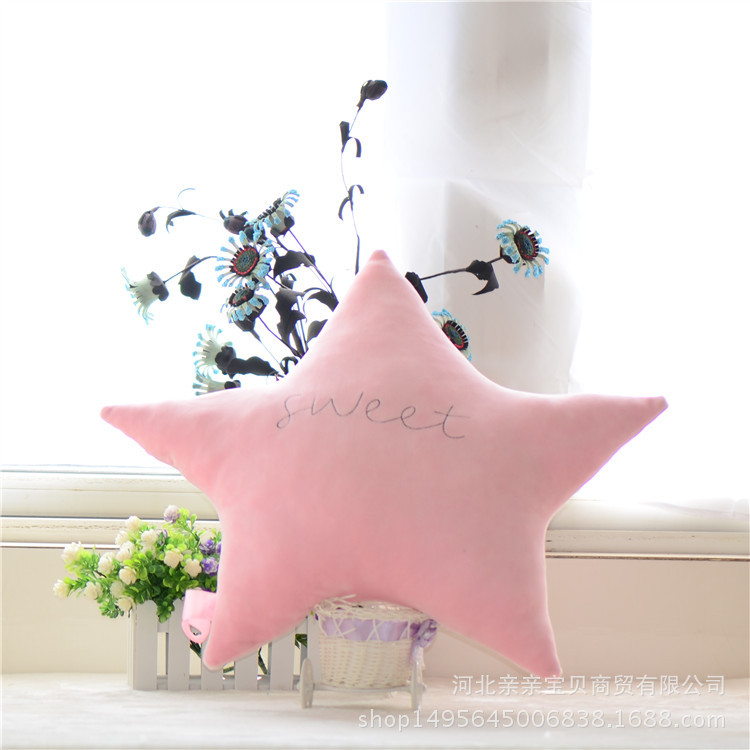 Estrella Luna super suave algodón almohada cojín de peluche cara sonriente nube sofá Sala decoración la ventana al por mayor