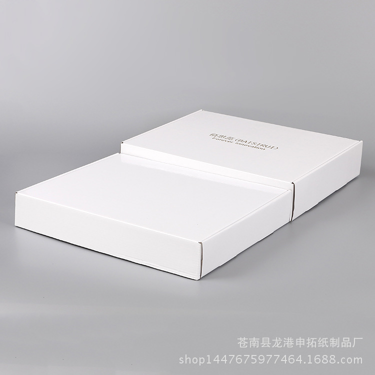 定购彩印特硬服装包装飞机盒logo烫金特硬瓦楞彩印包装飞机盒制定