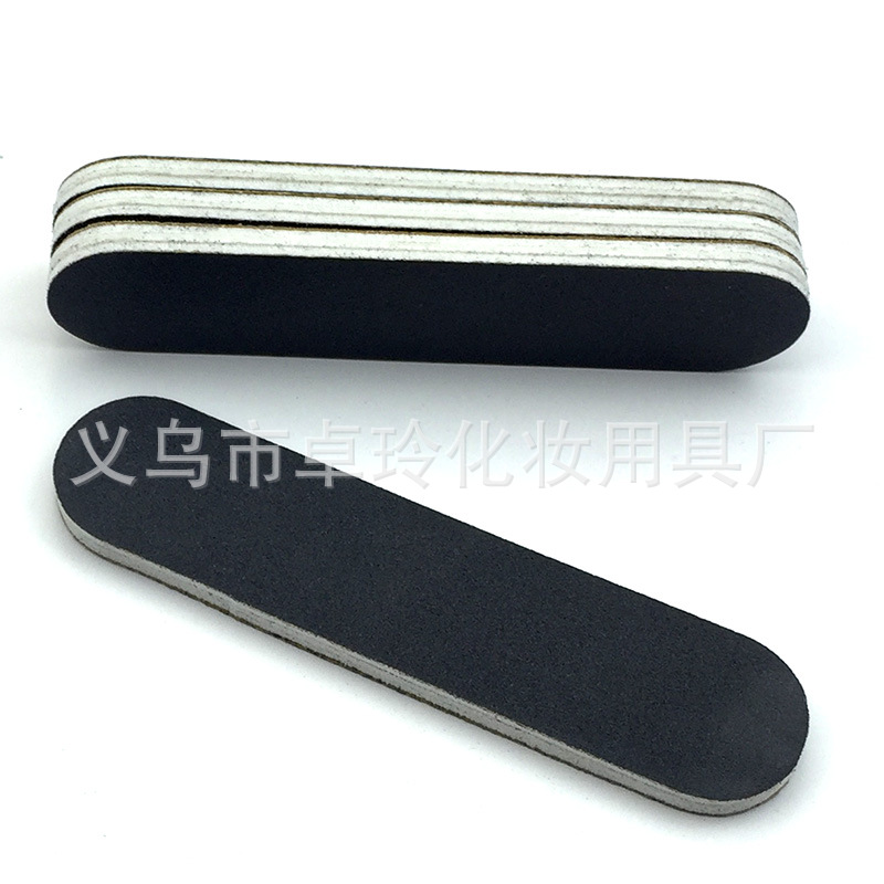 Mini lima de uñas, papel de lija negro, tira de pulido, hoja de goma eva, accesorios para frotar uñas compactos, regalo súper rentable