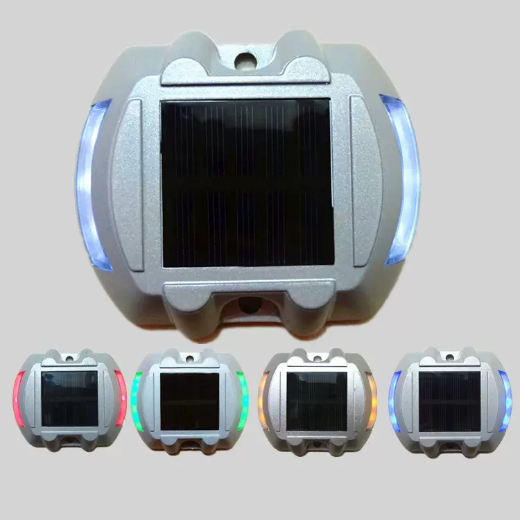 马蹄铸铝太阳能道钉灯货车汽车尾灯反光道钉景观灯公路突起路标