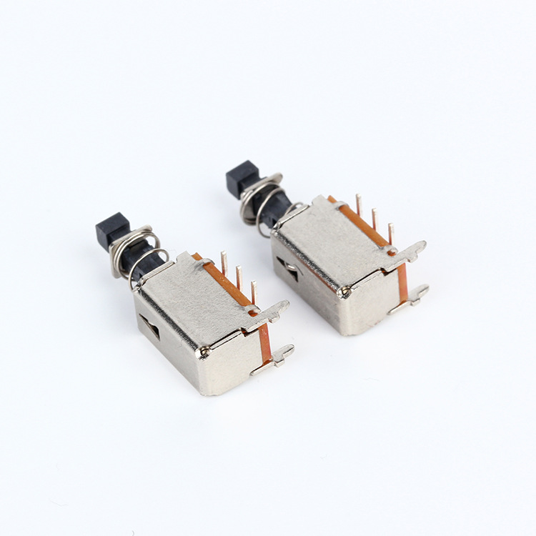 直键开关 PS22E08弯脚贴片按键开关 弯脚自锁无锁开关