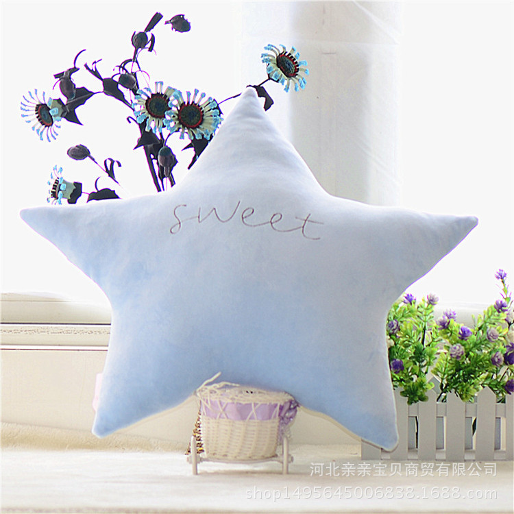 Estrella Luna super suave algodón almohada cojín de peluche cara sonriente nube sofá Sala decoración la ventana al por mayor