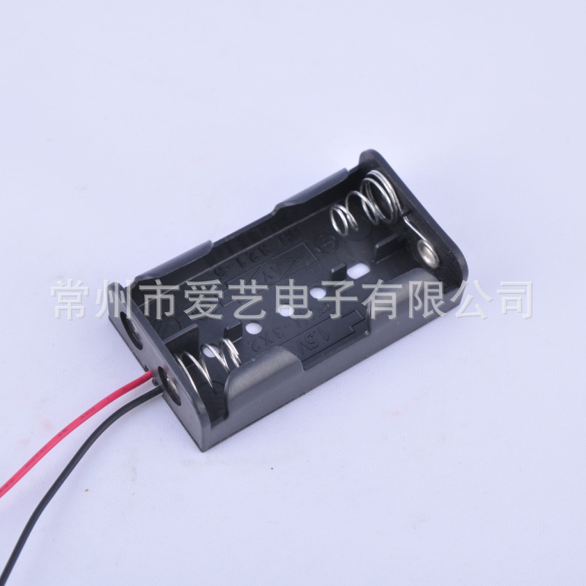 5号电池盒二节五号黑色2节AA玩具实验两节普通电池座厂家批发