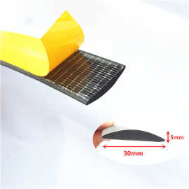 30*5mm半圆形带胶自粘三元乙丙发泡D型实心半圆橡胶海绵密封胶条