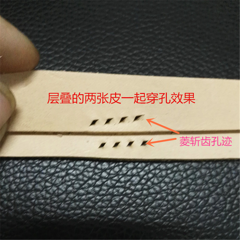 Alicates de corte de diamante silencioso alicates de punzonado herramienta de punzonado de cuero hecha a mano mejorada método de corte de diente de corte de diamante de 4mm Diente de corte 2 + 4 dientes