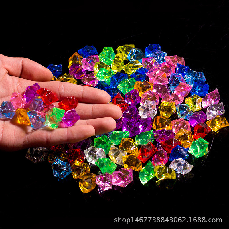 Sugar digging machine crystal gem lucky stone colorful crystal diamond plastic ice crushing acrylic ice cube colorful Binfeng gravel Sugar digging machine crystal gem lucky stone colorful crystal diamond plastic ice crushing acrylic ice cube colorful Binfeng gravel