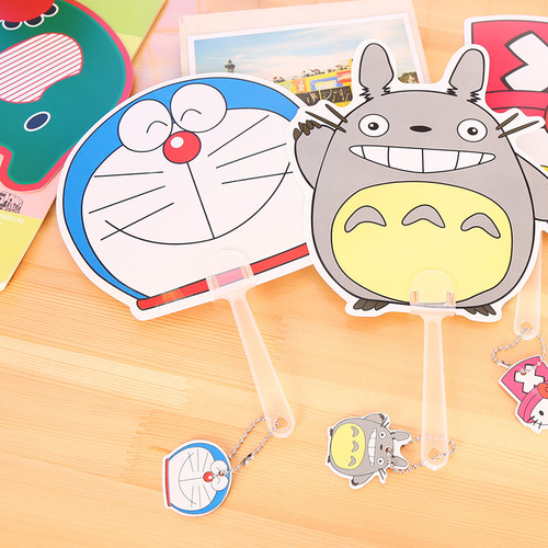 Cartoon animal fan summer plastic advertising fan daily necessities pp rivet style cooling fan student small gifts wholesale