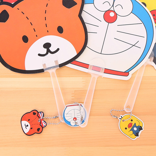 Cartoon animal fan summer plastic advertising fan daily necessities pp rivet style cooling fan student small gifts wholesale