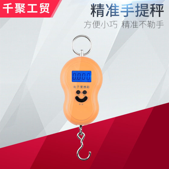 50kg backlit hoist portable scale portable household electronic scale express parcel Hook scale fishing scale gram scale