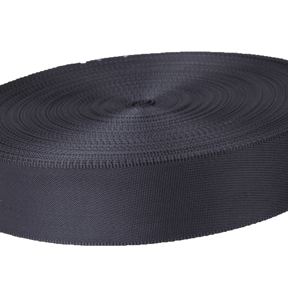 广州力满厂 现货 2寸 50mm 5公分 3.2cm 黑色 锁边尼龙 锦纶织带