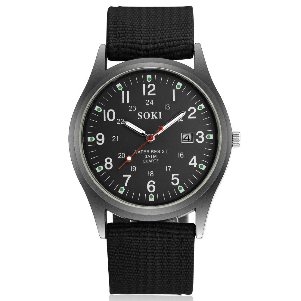 SOKI ropa de lona reloj de hombre reloj de regalo de moda casual reloj militar calendario deseo estudiante reloj deportivo reloj de cuarzo