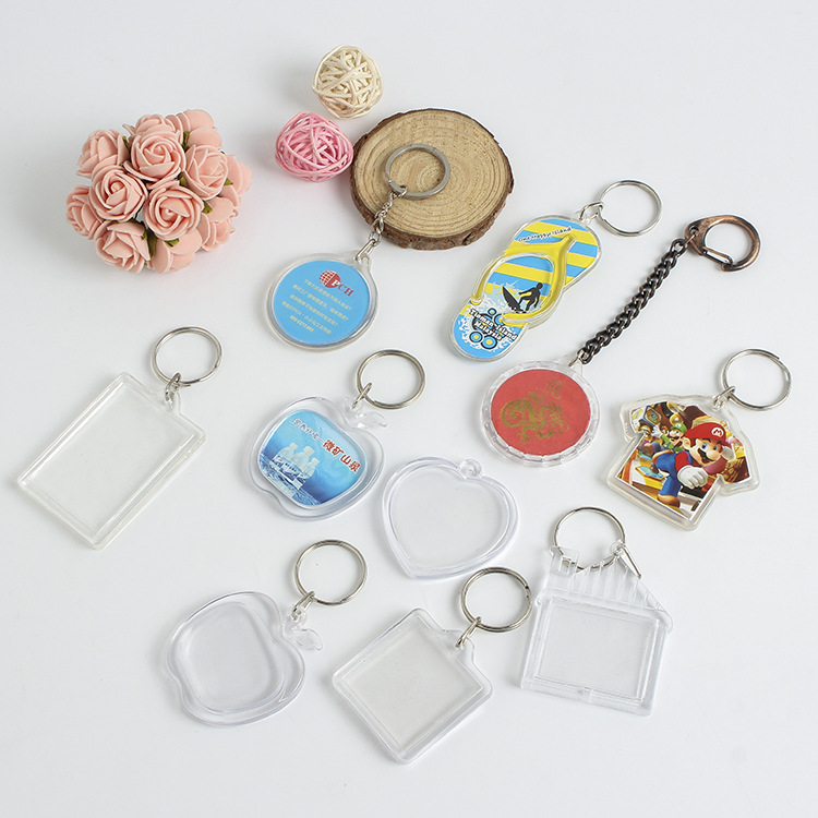 时尚卡通塑料钥匙扣 广告促销亚克力钥匙扣挂件小礼品可定 制定
